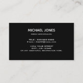 Auto Detailing, Automotive reparatie zwart Visitekaartje (Achterkant)