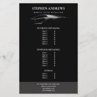 Auto Detailing Autowasserij Reparatie Prijslijst 