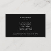 Auto Detailing Bold Visitekaartje (Achterkant)