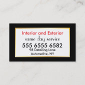 Auto Detailing Budget Waarde Kleurrijke Fab New Cu Visitekaartje (Achterkant)