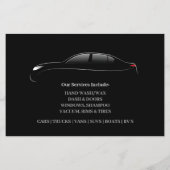 Auto Detailing Car Wash Flyer Sjabloon (Achterkant)