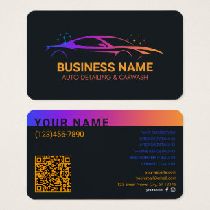 Auto Detailing & CarWash Zakelijke Aangepaste Visi Visitekaartje