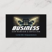 Auto Detailing Classic Sport Car Wash Visitekaartje (Voorkant)