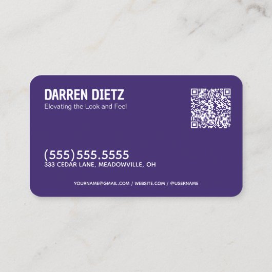 Auto Detailing Detailer QR Visitekaartje (Achterkant)