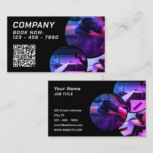 Auto detailing diensten afbeeldingen Visitekaartje (Voorkant / Achterkant)