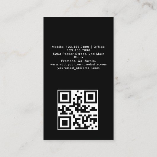 Auto Detailing en Auto Wassen Digitaal Visitekaart Visitekaartje (Achterkant)