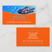 Auto Detailing met Water Drops Visitekaartje (Voorkant / Achterkant)