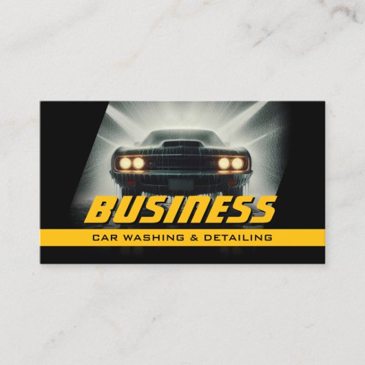 Auto Detailing Muscle Car Professional Car Wash  Visitekaartje (Voorkant)