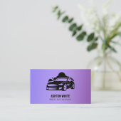 Auto-detailing Paars Visitekaartje (Staand voorkant)