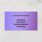 Auto Detailing Paarse Visitekaartje (Achterkant)