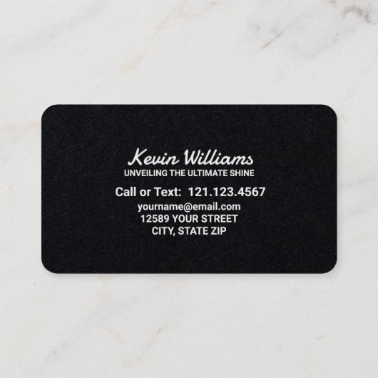 Auto Detailing Premium Visitekaartje (Achterkant)