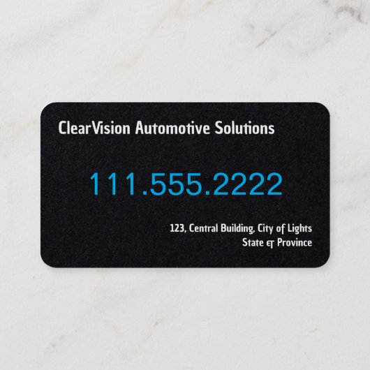 Auto Detailing Premium Visitekaartje (Achterkant)