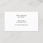 Auto Detailing Professionele Auto Wassen Water Dro Visitekaartje (Achterkant)