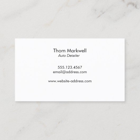 Auto Detailing Professionele Auto Wassen Water Dro Visitekaartje (Achterkant)