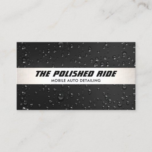 Auto Detailing Professionele Auto Wassen Water Dro Visitekaartje (Voorkant)