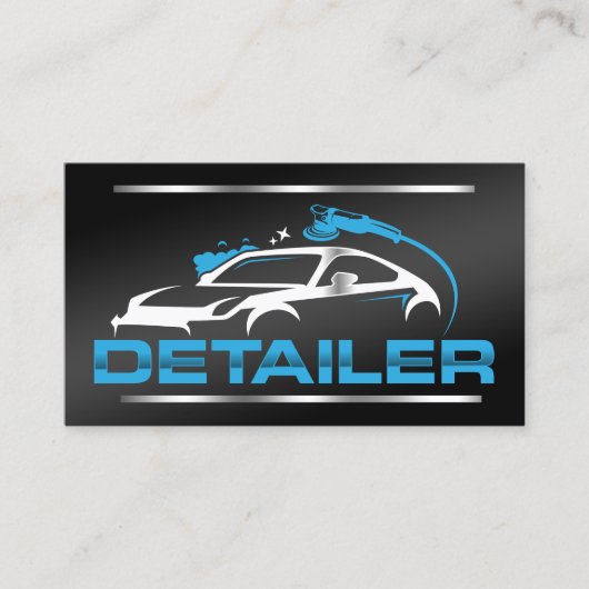 Auto Detailing QR Google Maps Visitekaartje (Voorkant)