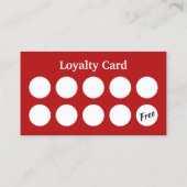 Auto Detailing Red Muscle Car Wash Loyaliteit Visitekaartje (Achterkant)