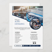 Auto Detailing Reiniging Service flyers Kaart (Voorkant / Achterkant)