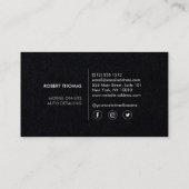 Auto Detailing, Reparatie op zwart papier Visitekaartje (Achterkant)