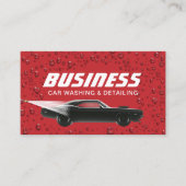 Auto Detailing Rode Auto Wassen Professionele Rein Visitekaartje (Voorkant)