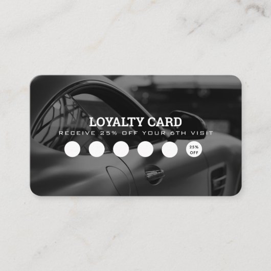 Auto Detailing Schoonmaak Auto Reparatie Loyalitei Visitekaartje (Voorkant)