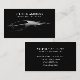 Auto Detailing Schoonmaak Auto Reparatie Zwart Lux Visitekaartje