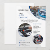 Auto Detailing Schoonmaak Service Zakelijke flyers Kaart (Voorkant / Achterkant)