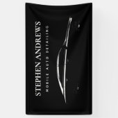 Auto Detailing Schoonmaken Auto Reparatie Logo  Spandoek (Verticaal)