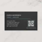 Auto Detailing Services QR-code Professioneel Visitekaartje (Achterkant)
