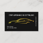 Auto Detailing Techno Zwart Gouden Visitekaartje (Voorkant)