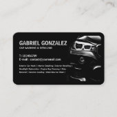 Auto Detailing Tweetalig Visitekaartje (Voorkant)