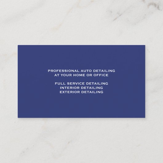 Auto Detailing Water Drops Visitekaartje (Achterkant)