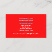 Auto Detailing Water Drops Visitekaartje (Achterkant)