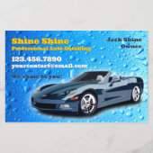 Auto-detailing Waterdruppels Flyer Sjabloon (Voorkant)