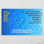 Auto-detailing Waterdruppels Flyer Sjabloon (Achterkant)