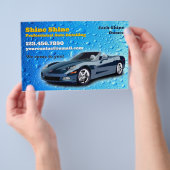 Auto-detailing Waterdruppels Flyer Sjabloon (Hand)