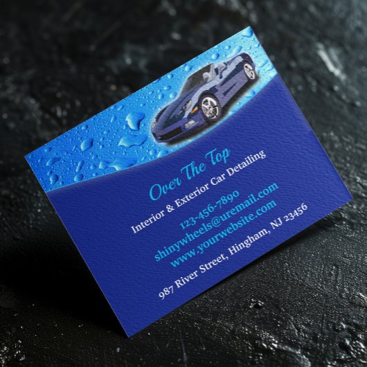 Auto Detailing Waterdruppels Flyer Sjabloon