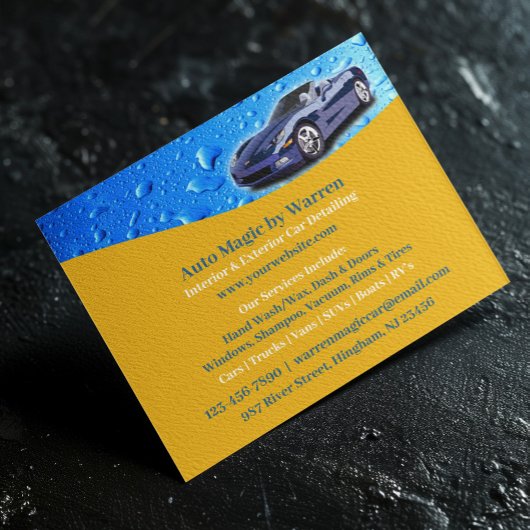 Auto-detailing Waterdruppels Flyer Sjabloon