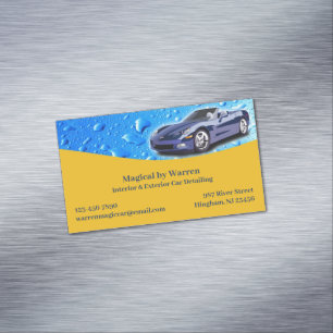 Auto Detailing Waterdruppels Magnetisch Visitekaartje
