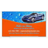 Auto Detailing Waterdruppels Magnetisch Visitekaartje (Voorkant)