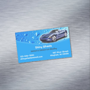 Auto Detailing Waterdruppels Magnetisch Visitekaartje
