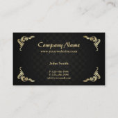 Auto Detailing  Zwart Goud Deco Retro Visitekaartje (Achterkant)