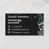 Auto-detailleert auto — zwart visitekaartje (Achterkant)