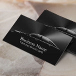 Auto-detailleert auto — zwart visitekaartje<br><div class="desc">Auto Auto Auto Automotive Professional Black Metal Visitekaartjes.</div>