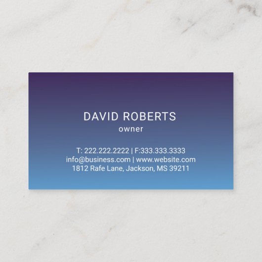 Auto-detailleert autoreparatie Elegant Blue Visitekaartje (Achterkant)