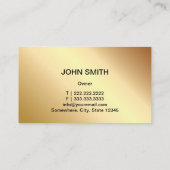Auto-detailleert autoreparatie Modern Gold Visitekaartje (Achterkant)