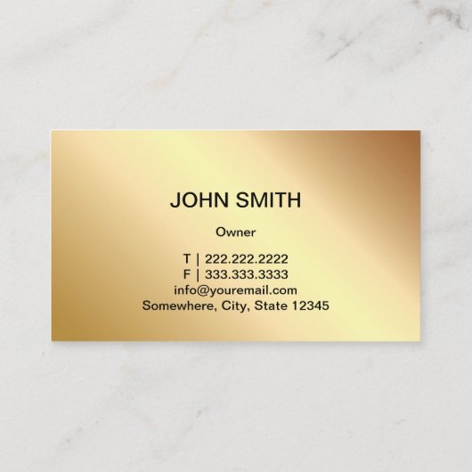 Auto-detailleert autoreparatie Modern Gold Visitekaartje (Achterkant)