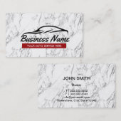 Auto-detailleert autoreparatie Moderne marmer Visitekaartje (Voorkant / Achterkant)