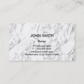 Auto-detailleert autoreparatie Moderne marmer Visitekaartje (Achterkant)