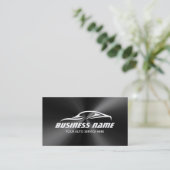 Auto-detailleert auto's met zwarte reparatie visitekaartje (Staand voorkant)